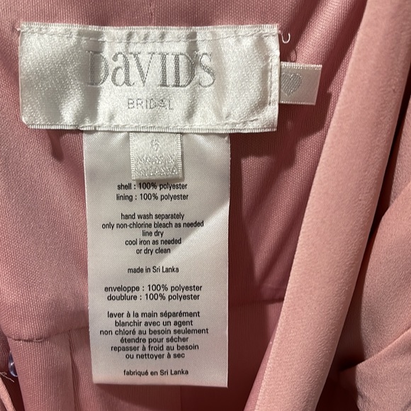 David’s bridal v-neck wrap dress. Color (ballet). - Picture 3 of 3